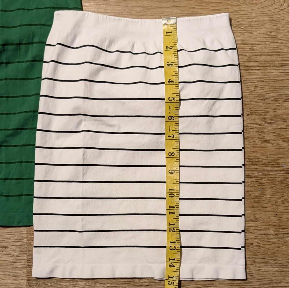 Free People Intimately Carrie Stripe Tube Tops (2) White w/ Black, Green w/ Blue - Picture 5 of 9